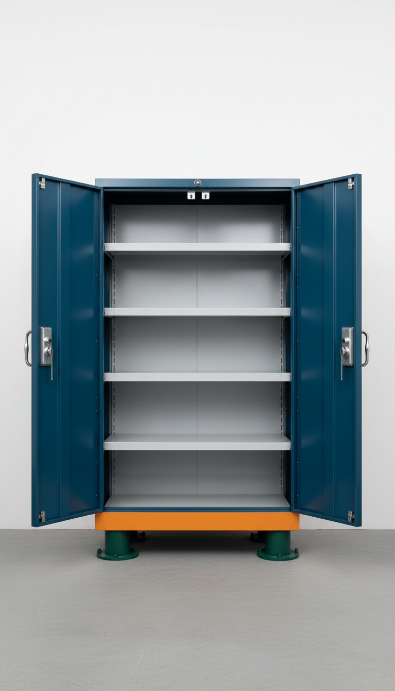 Steel Storage Cabinet with Reinforced Doors