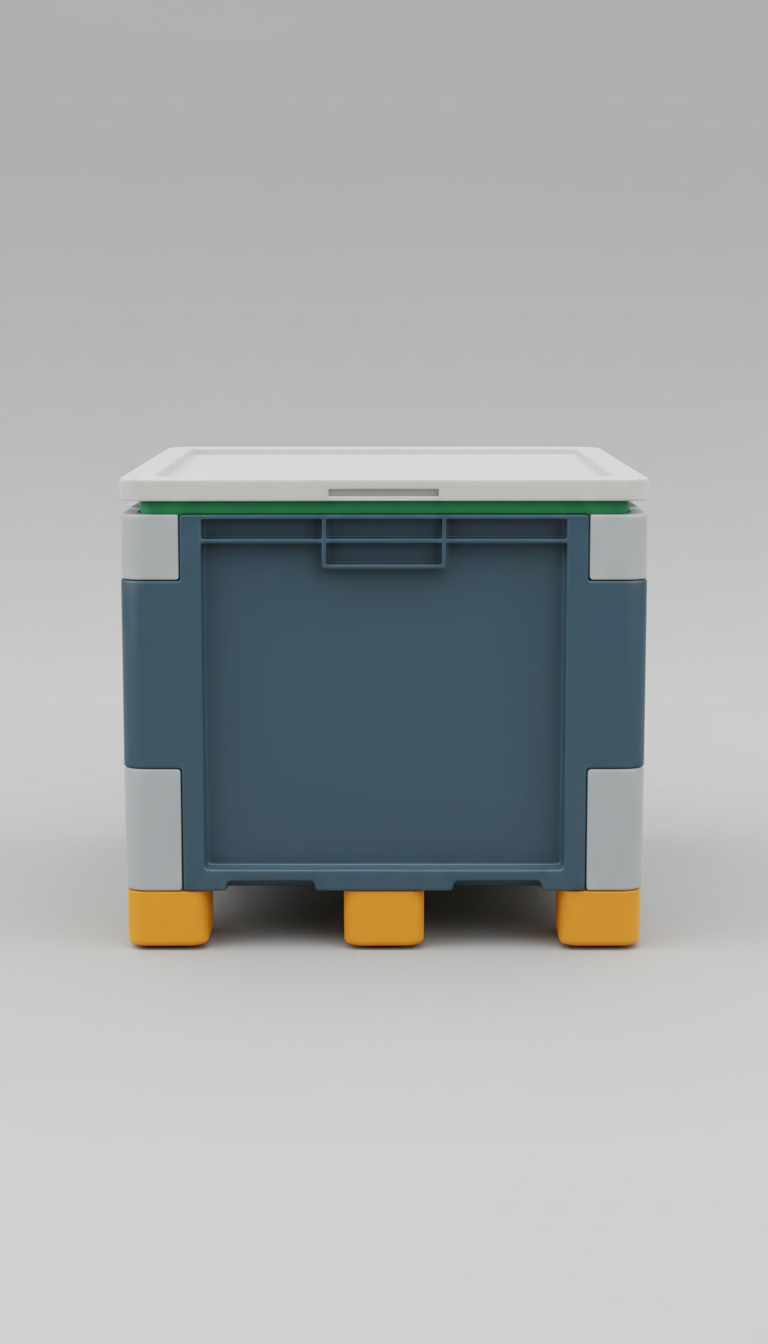 Plastic Pallet Bin with Forklift Access