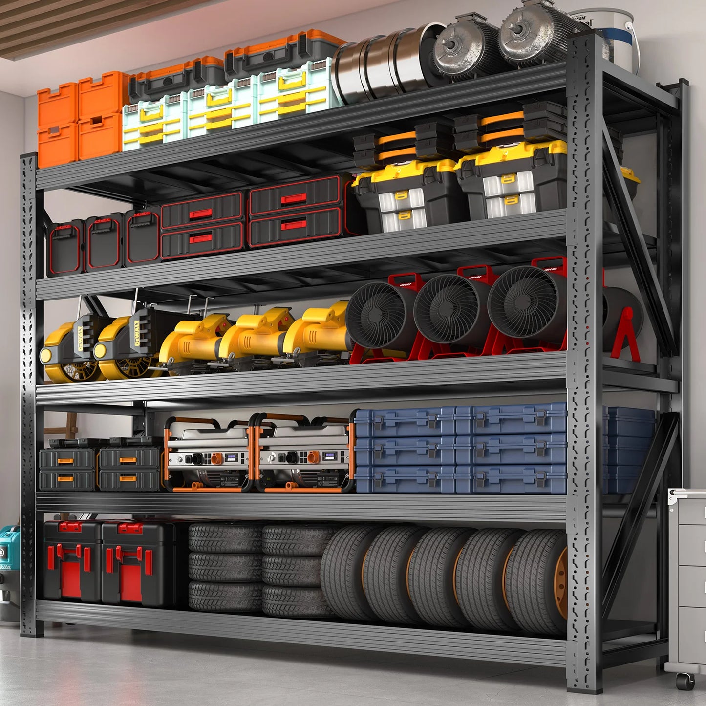 Garage Shelving 6000 lbs Heavy Duty, 4/5 Tier