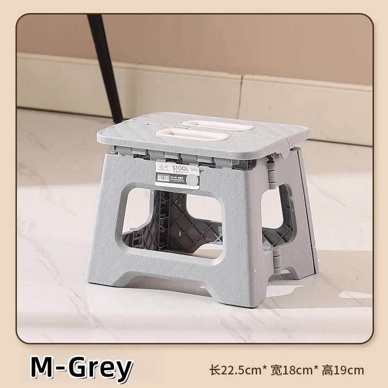 Lightweight Folding Step Stool - Non-Slip Plastic