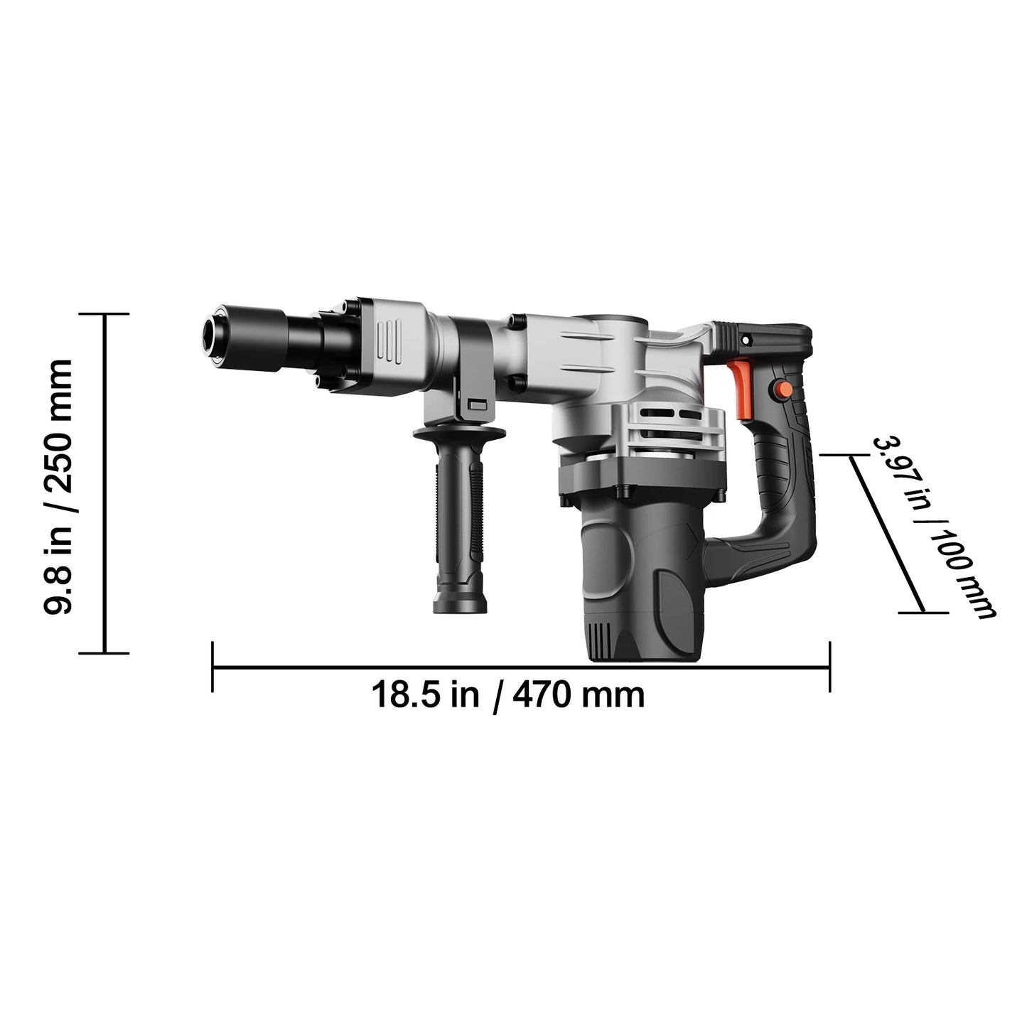 1400W Demolition Jack Hammer with Case & Gloves