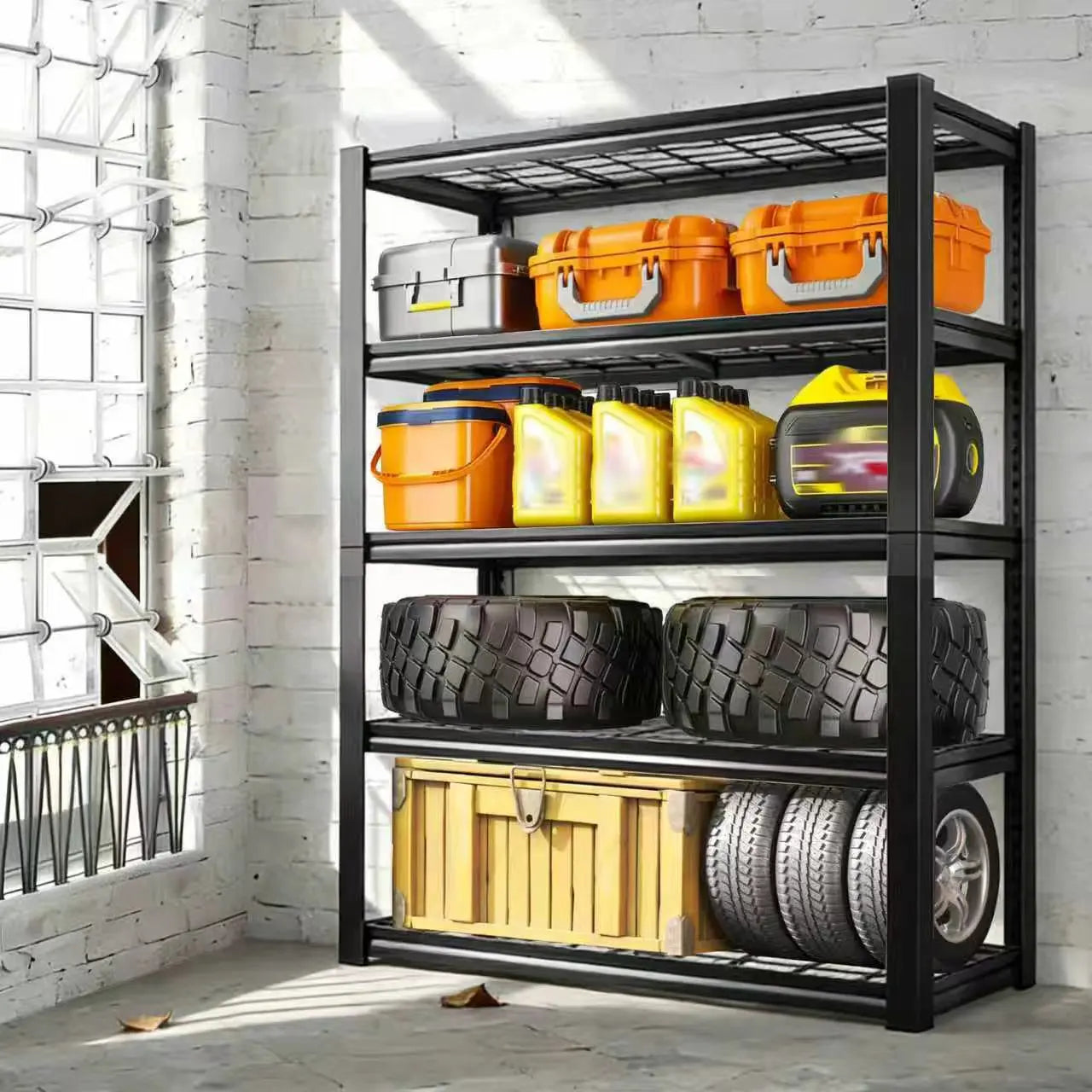 72" Commercial Metal Shelving - Double Column Rack