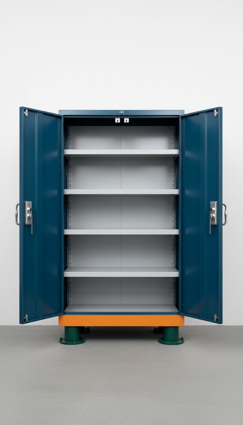 Steel Storage Cabinet with Reinforced Doors