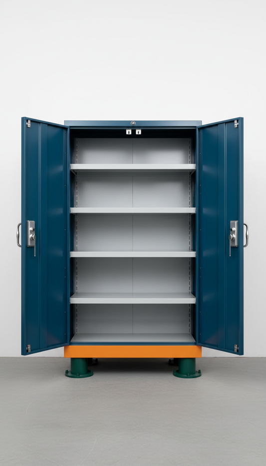 Steel Storage Cabinet with Reinforced Doors