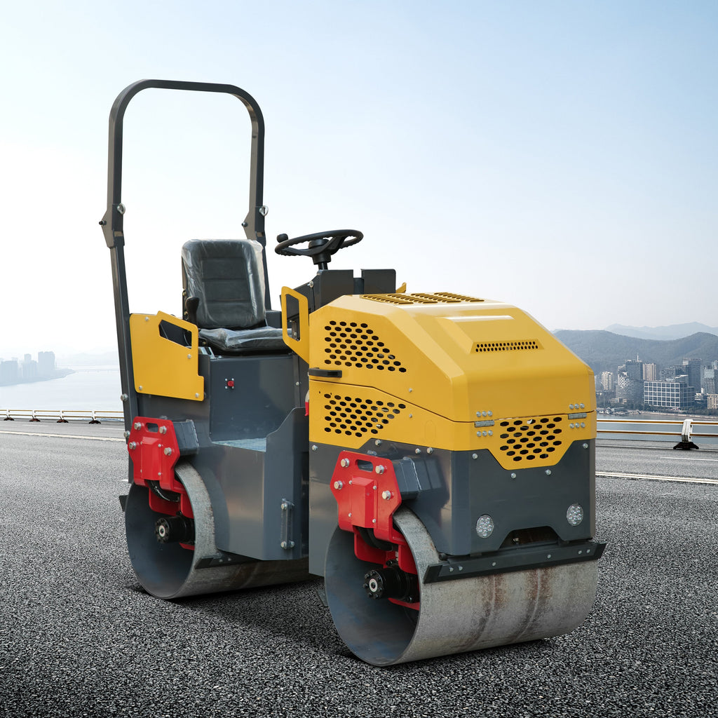 Rato Engine 1.5 ton Road Compactor for Sale, Hydraulic Vibrating, Double Steel Wheel