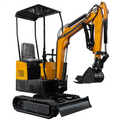 1 Ton Mini Excavator with 13.5 HP Gasoline Engine and Thumb Clip