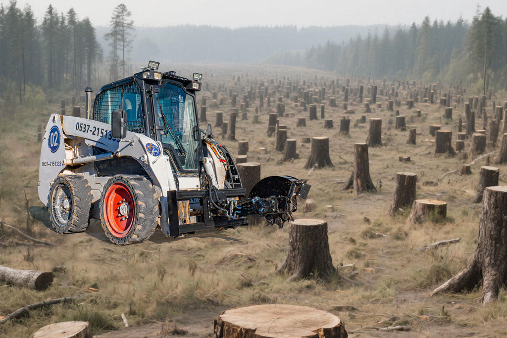 20 Blades Grinder，±45° Skid Steer Loader Stump Grinder Attachment