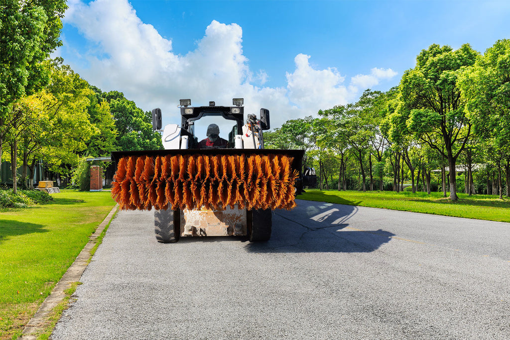 61' Sweeper Broom Attachment , 30-50r/min, for Skid Steer Loader