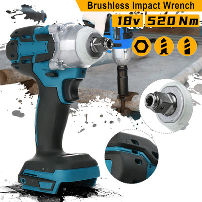 520Nm Brushless Impact Wrench 1/2" for Makita 18V