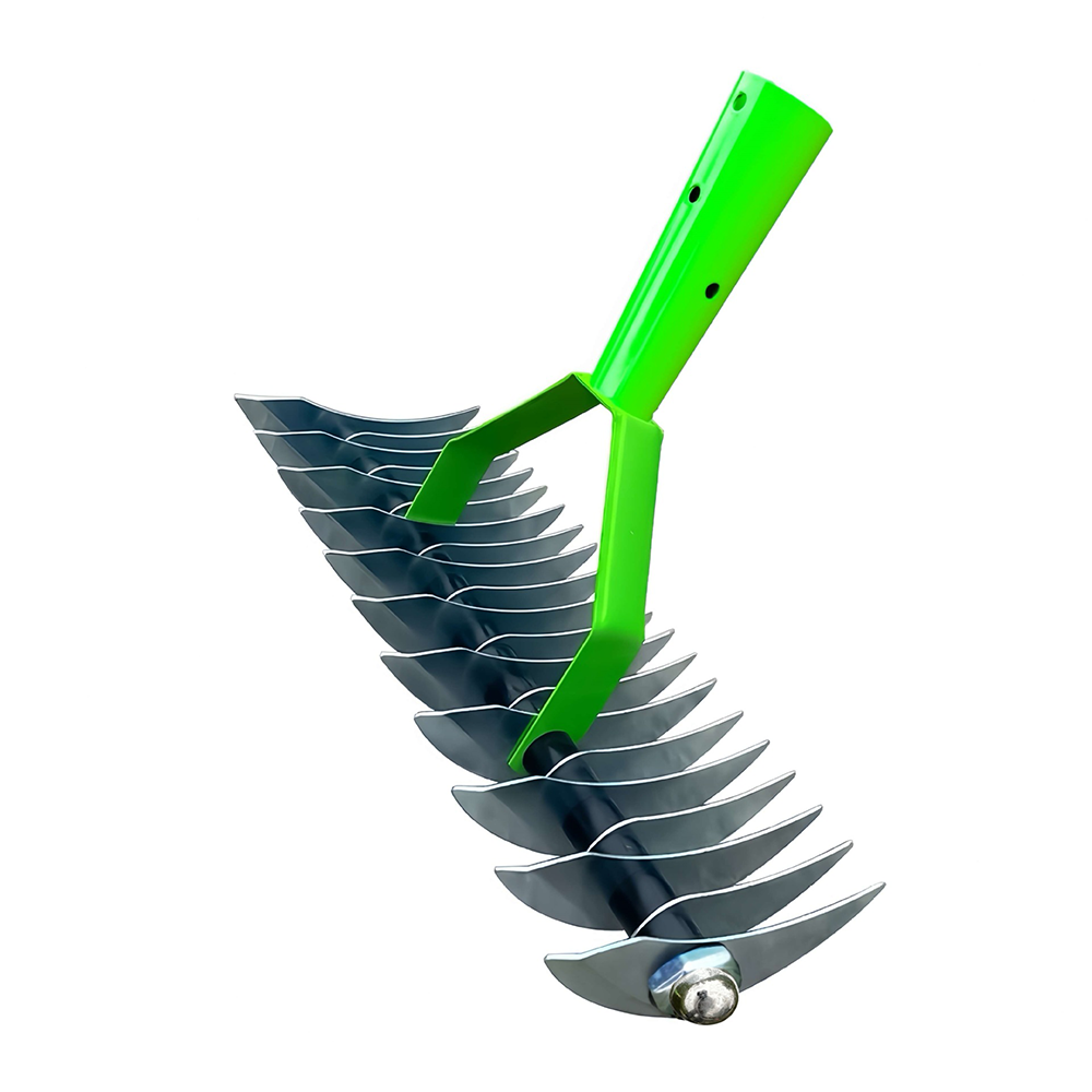 Thatch Rake for Lawn Care Detachable Dethatching Rake Garden Leaf Rake Soil Cultivator Lawn Aerator Tool with Adjustable Handle