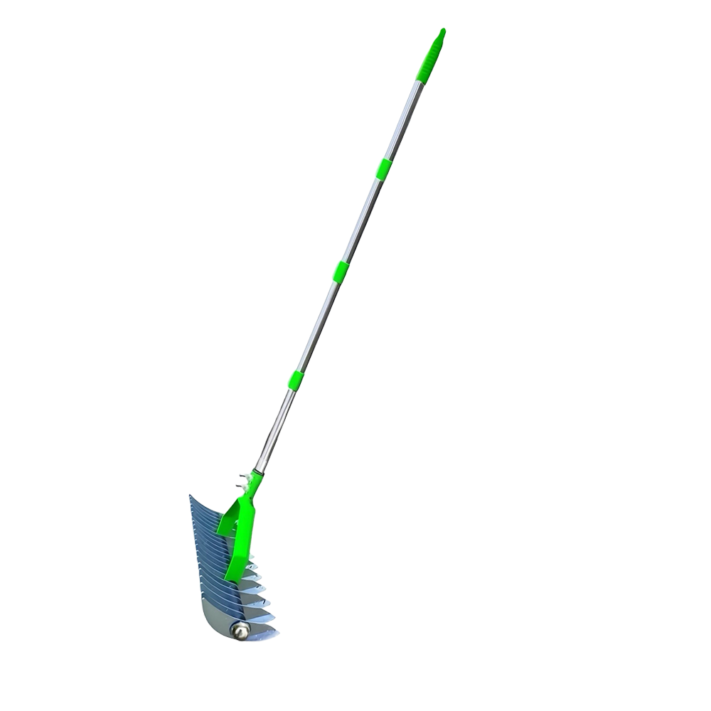 Thatch Rake for Lawn Care Detachable Dethatching Rake Garden Leaf Rake Soil Cultivator Lawn Aerator Tool with Adjustable Handle