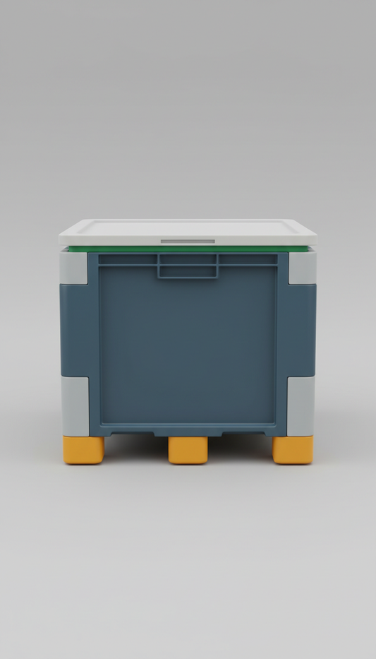 Plastic Pallet Bin with Forklift Access