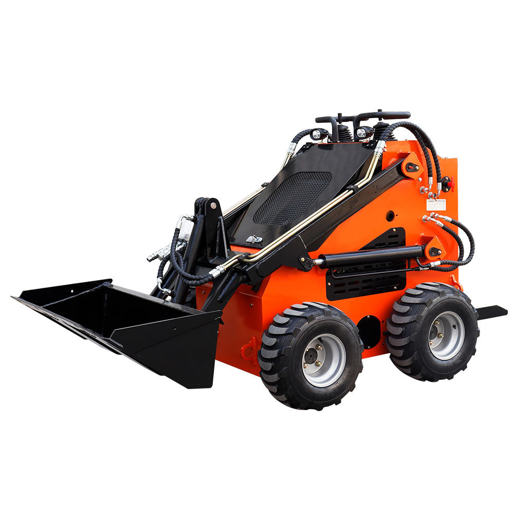 23 HP, 800 Kg Mini Stand On Skid Steer Wheel Loader