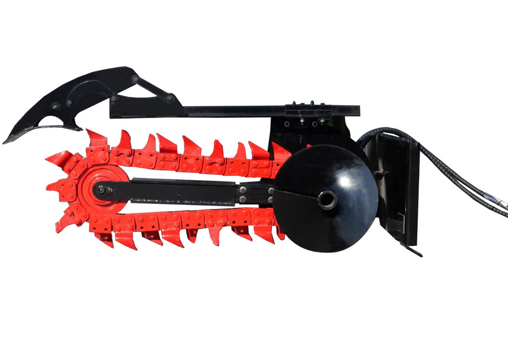 Skid Steer Loader Trench Attachment,6' Trench Width, 37' Trench Depth