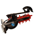 Skid Steer Hydraulic Excavator Trencher,26-Tine Trencher