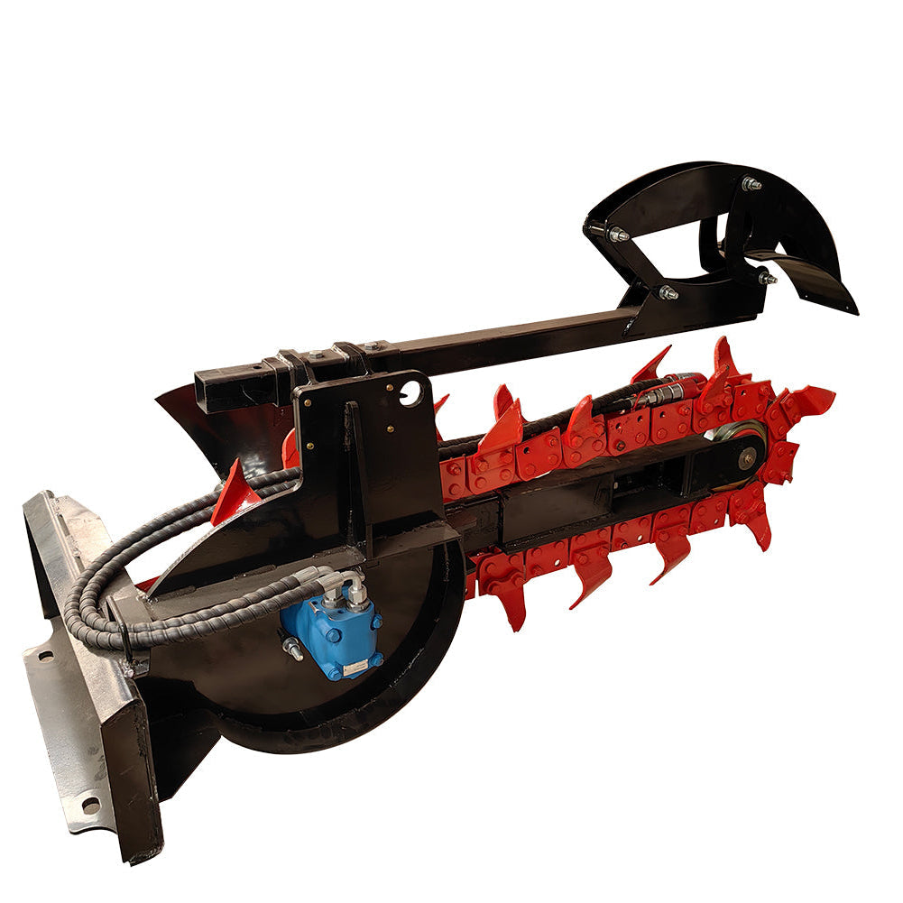 Skid Steer Hydraulic Excavator Trencher,26-Tine Trencher