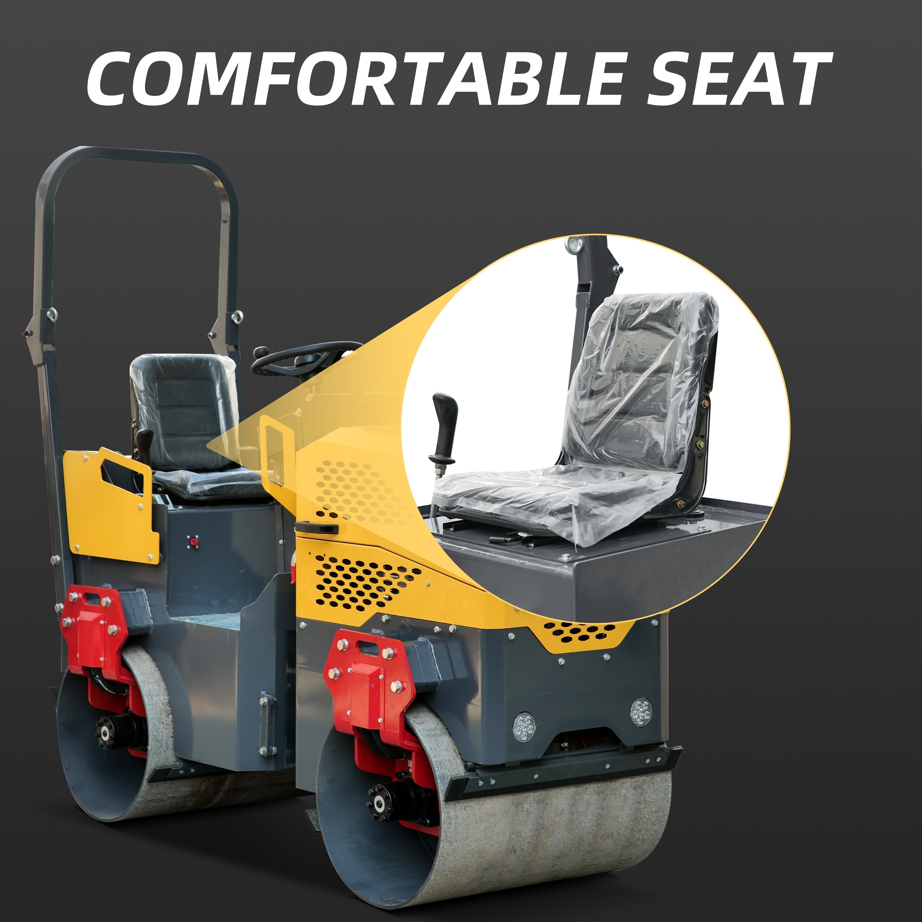 Rato Engine 1.0 ton Asphalt Roller for Sale, Hydraulic Vibrating, Double Steel Wheel
