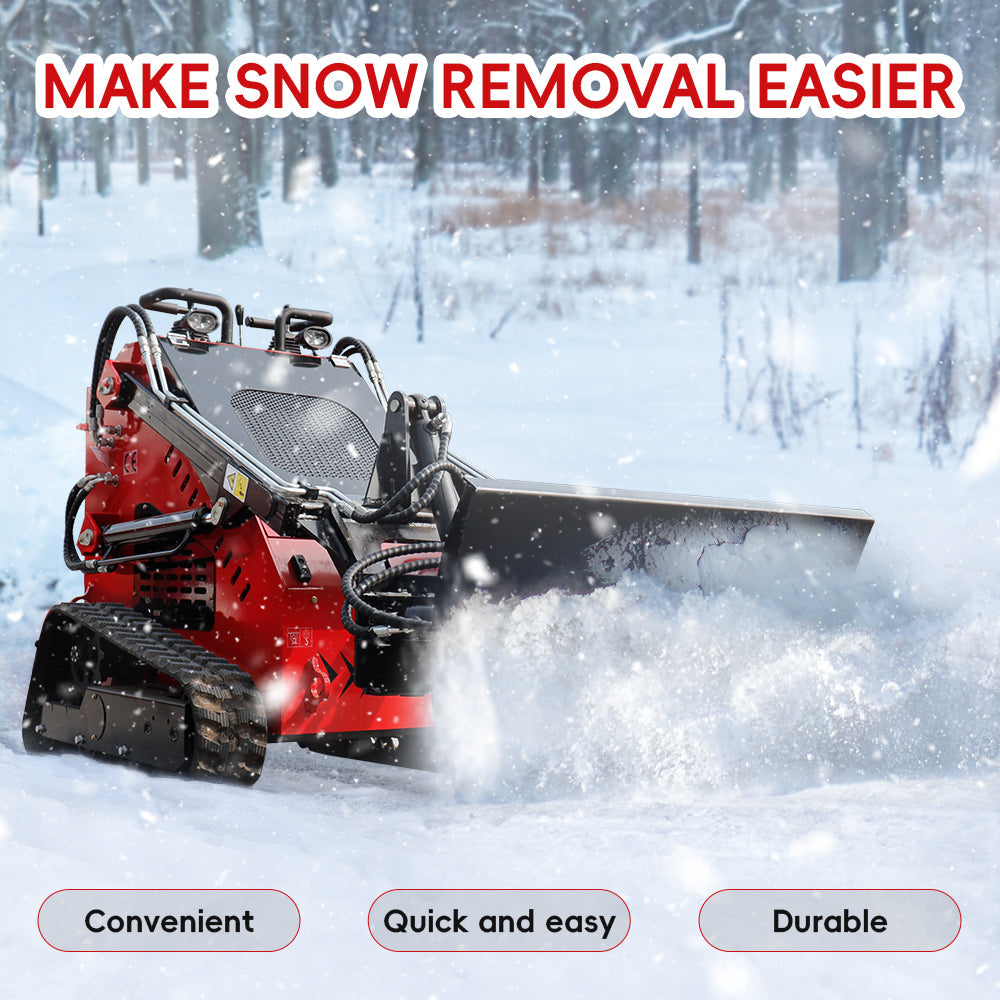 Hydraulic Skid Steer Snow Plow, 30° Left & Right for Skid Steer Loader