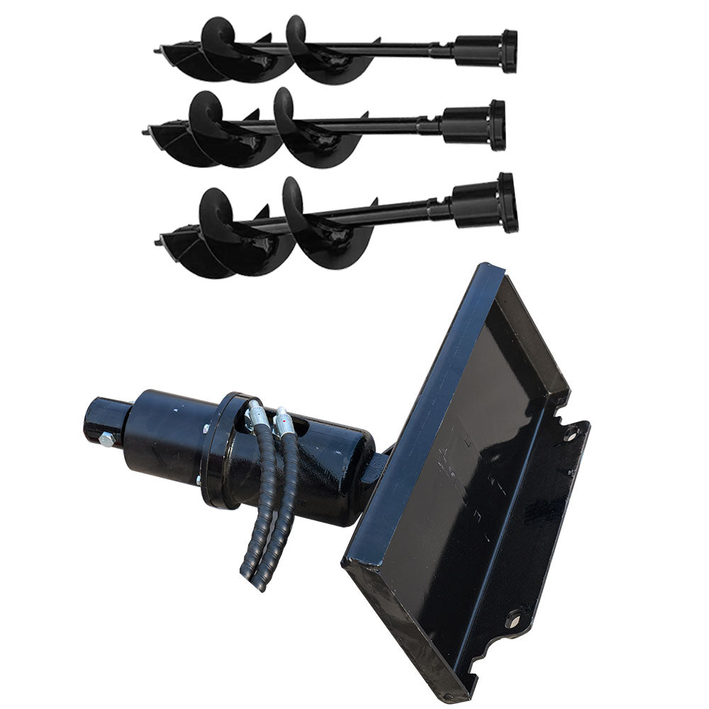 Mini Skid Steer Loader Hydraulic Auger with 3 bits in 6'', 8'', 12''