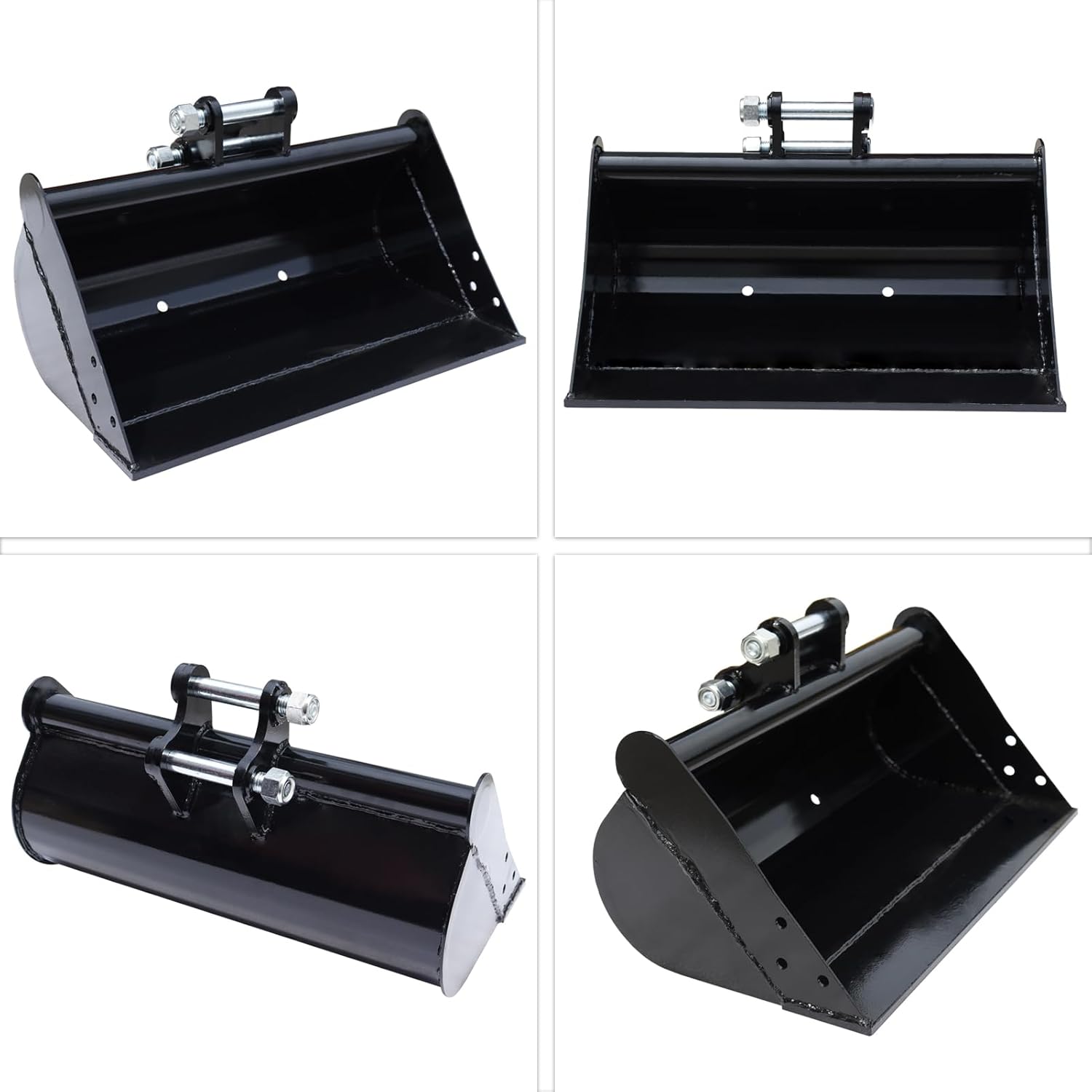 Flat Bucket 500/600/800/1000mm Toothless Excavator Buckets Attachment for Mini Excavator Digger