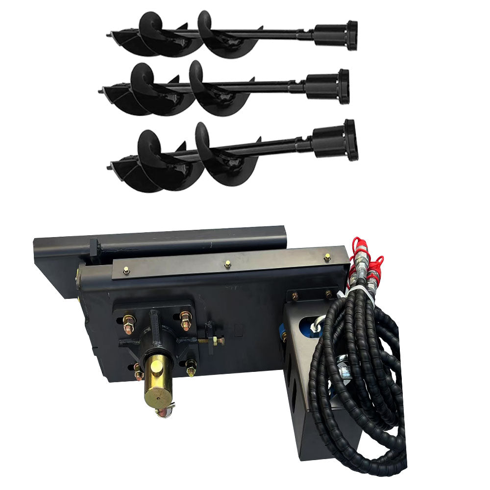Mini Skid Steer Loader Hydraulic Auger with 3 bits in 6'', 8'', 12''