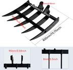 Rake Metal Wide Backhoe Rake Attachment for Mini Excavator Digger