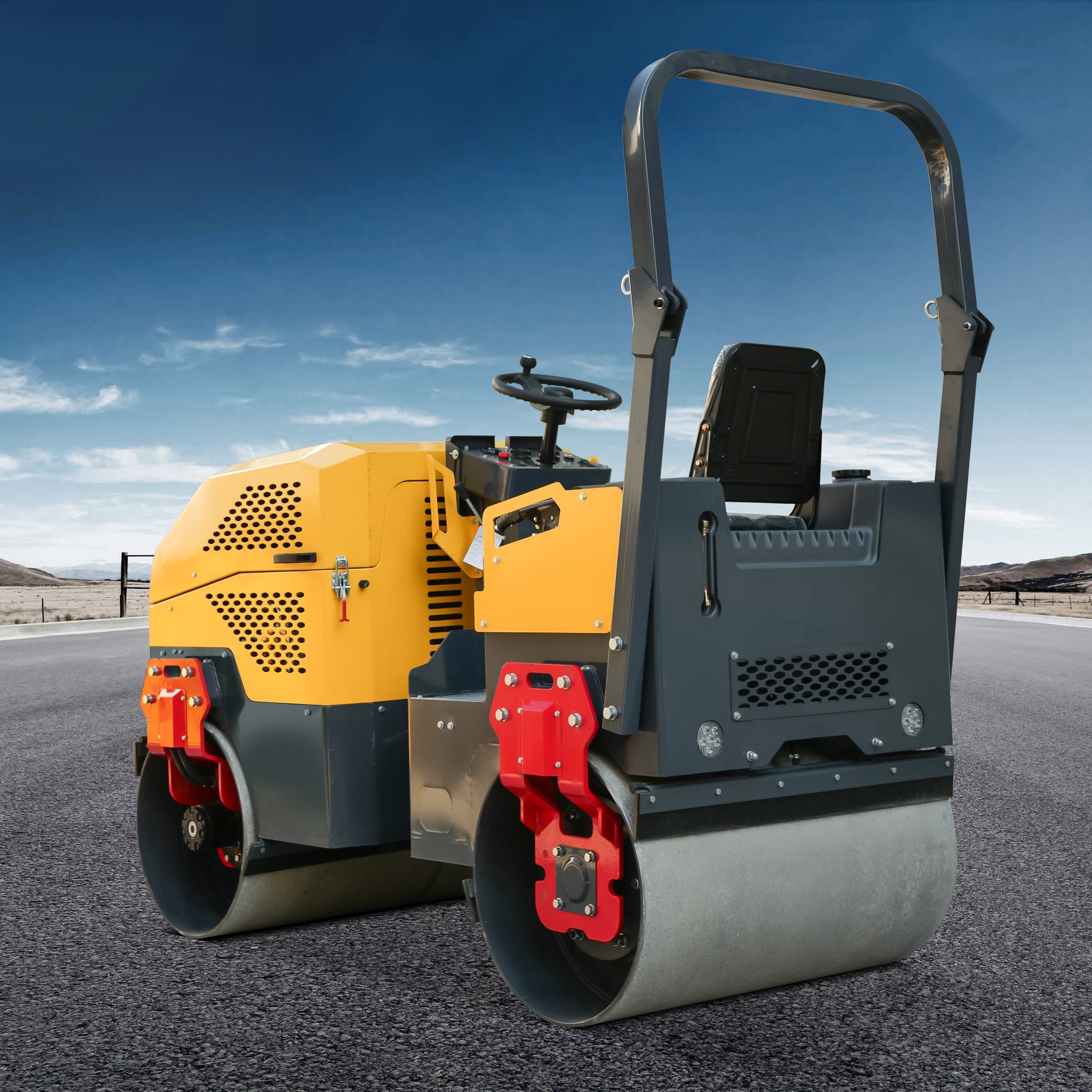Rato Engine 2.0 ton Pavement Roller for Sale, Hydraulic Vibrating, Double Steel Wheel