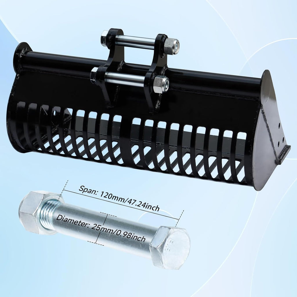 600mm/800mm Sand Bucket Attachment for Mini Excavator Digger