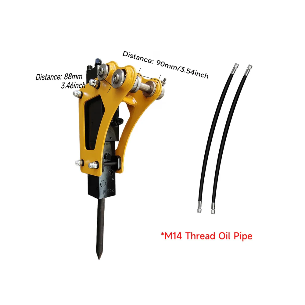 Mini Excavator Breaker, Hydraulic Concrete Breaking for 0.8-1 Ton Mini Excavator