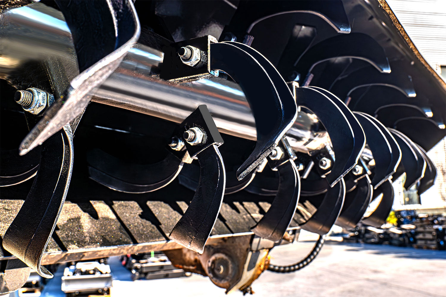 57' Skid Steer Rotary Tiller, 6' Tilling Depth Attachment