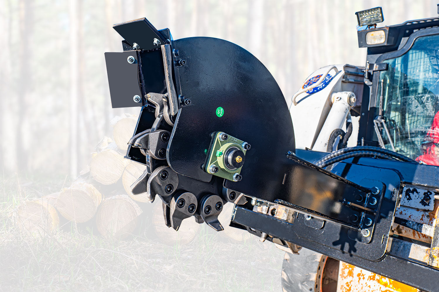 20 Blades Grinder，±45° Skid Steer Loader Stump Grinder Attachment