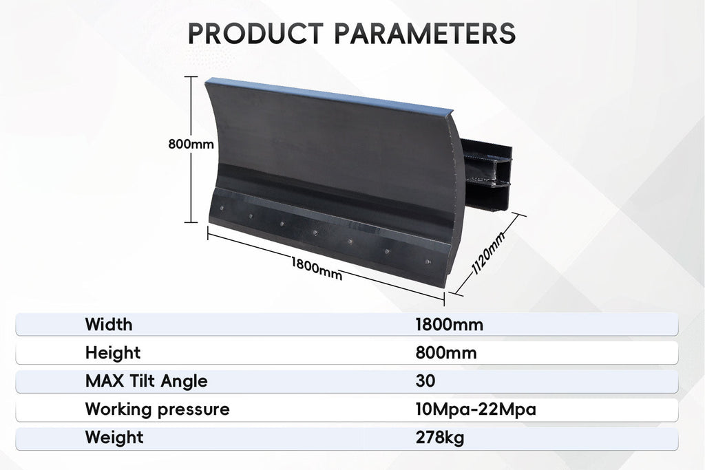 70' Skid Steer Bulldozer Blade / Snow Plow Pusher 30° Left & Right Snow Plow Pusher Attachment
