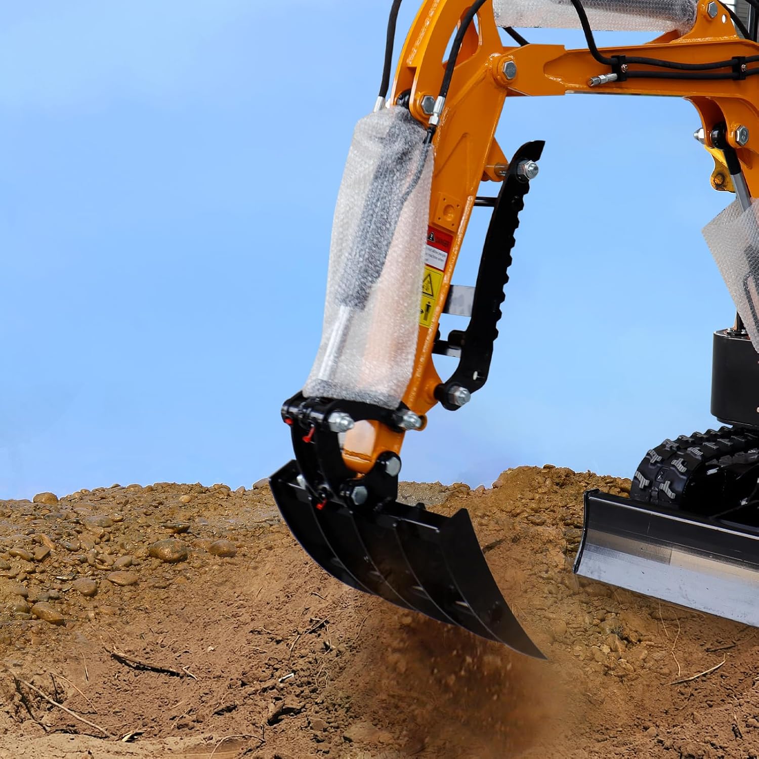 Rake Metal Wide Backhoe Rake Attachment for Mini Excavator Digger