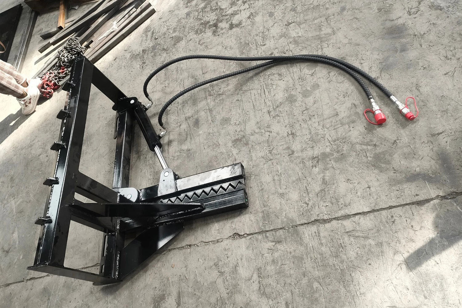 Skid Steer Tree Puller Attachment, 24.41' Post Puller