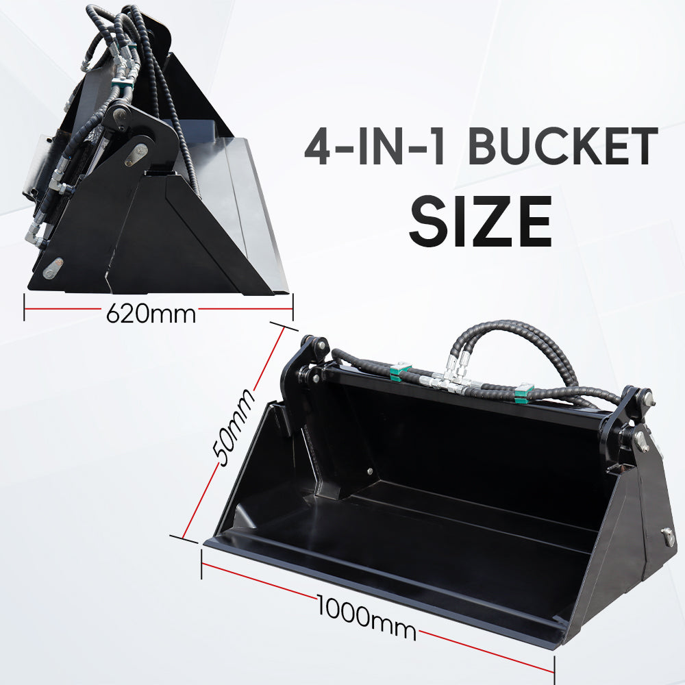 4-in-1 Skid Steer Loader Bucket Attachment