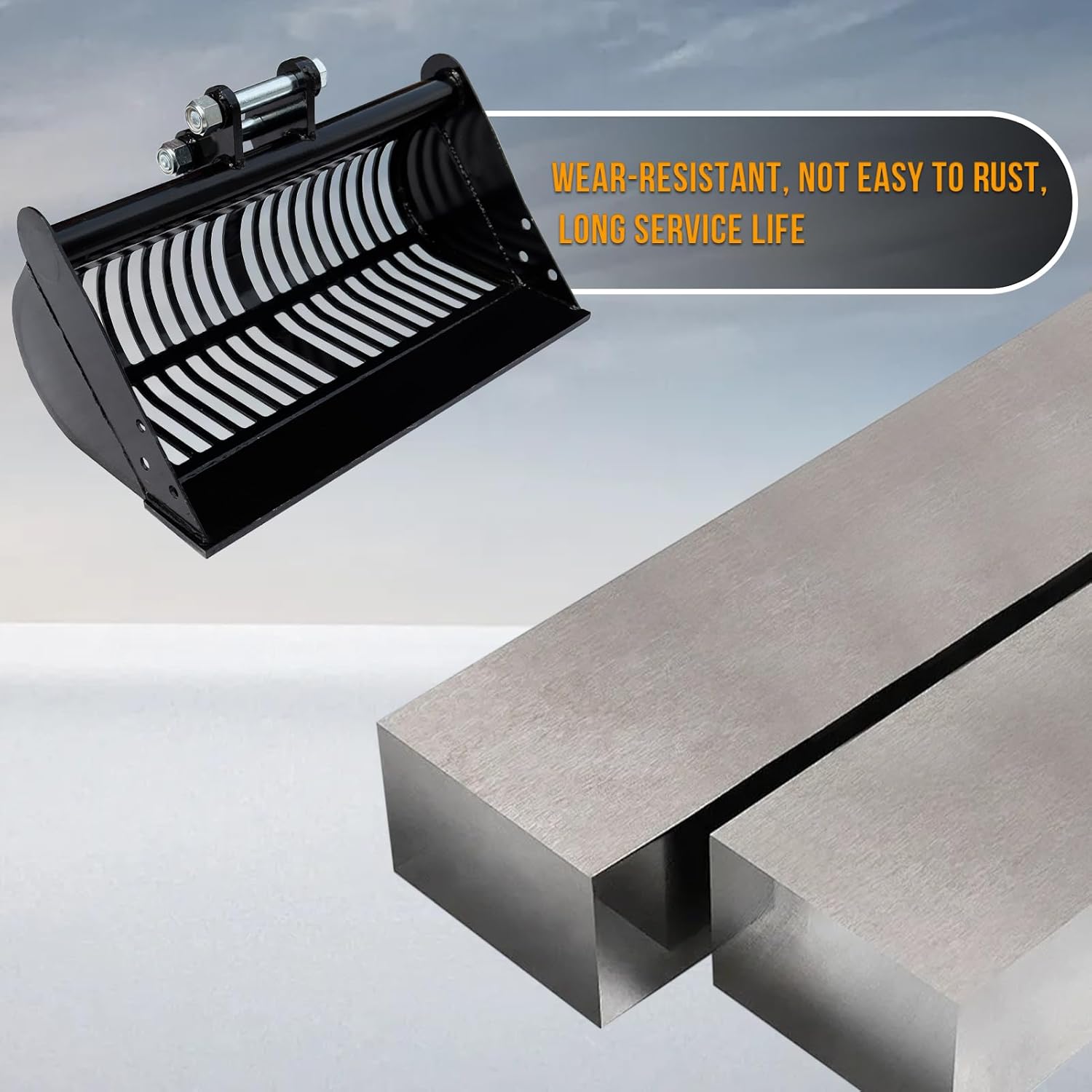 600mm/800mm Sand Bucket Attachment for Mini Excavator Digger