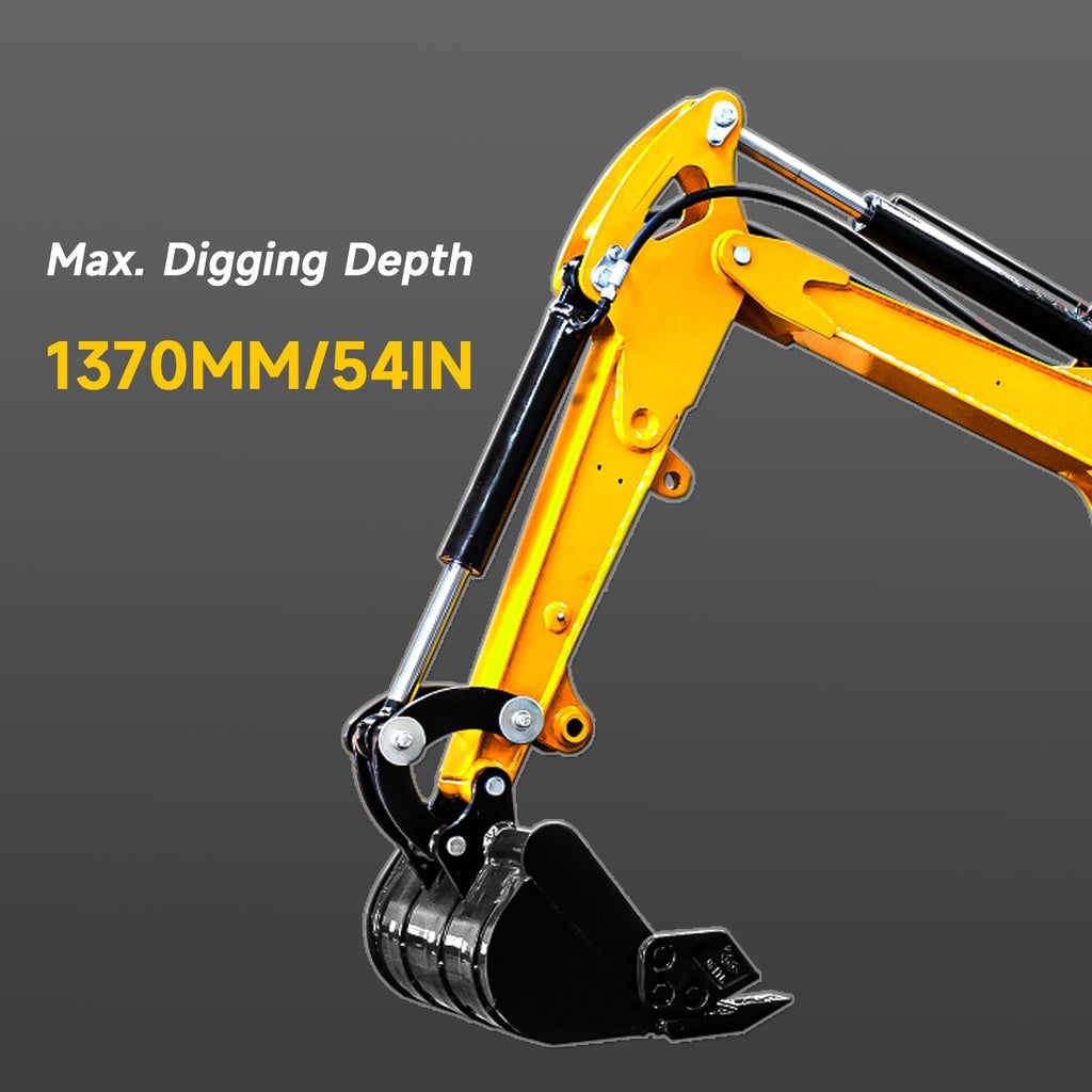 13.5 HP,1 tons Mini Compact Excavator, Gasoline,  With Thumb Clip