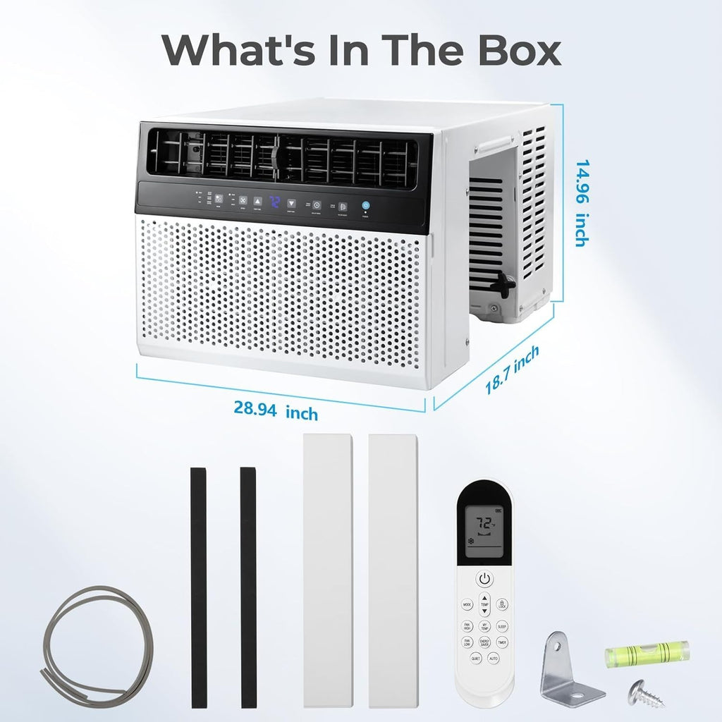 U-Shaped Window Air Conditioner, 10,000BTU AC Units Cools up to 550 SFt 120V