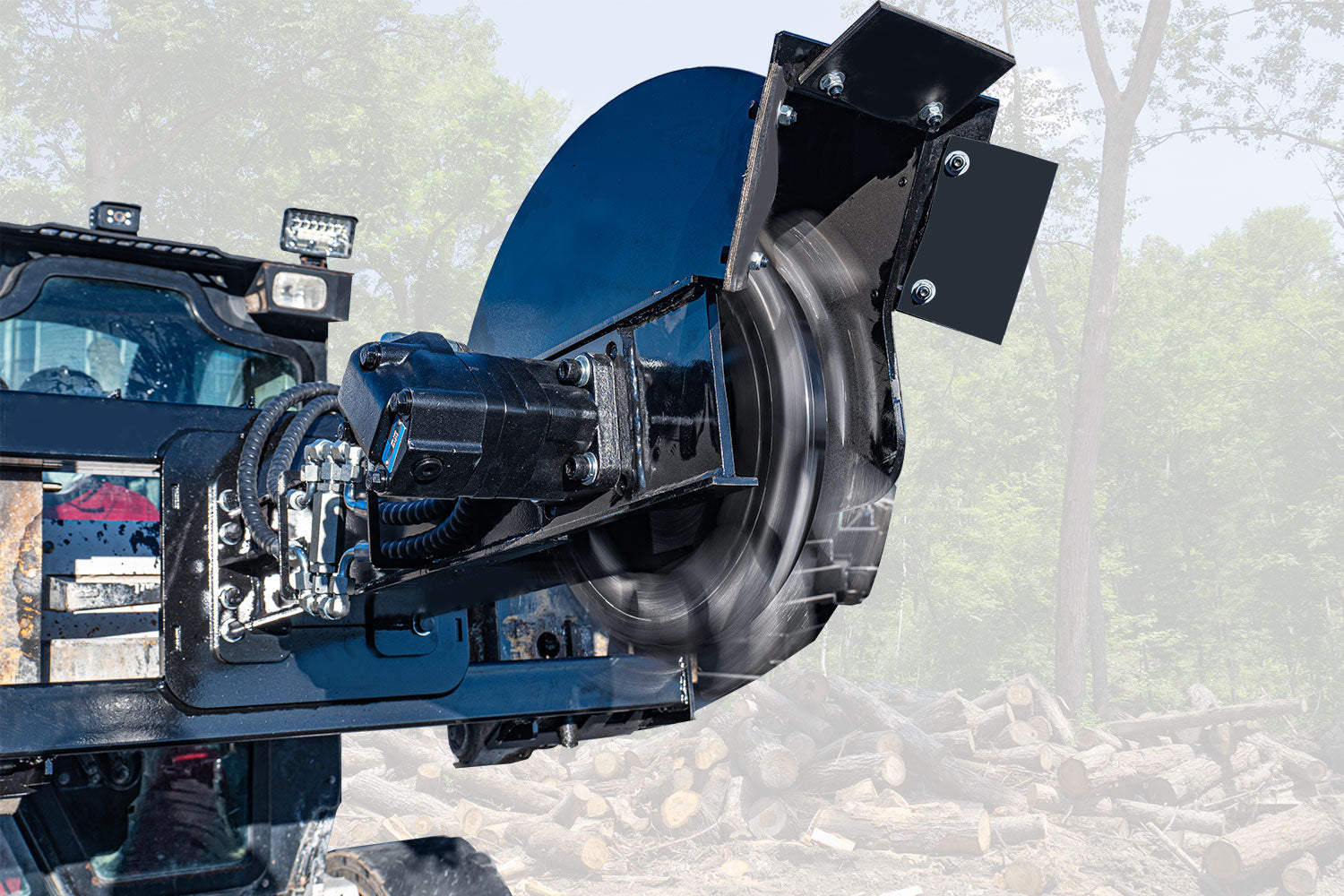 20 Blades Grinder，±45° Skid Steer Loader Stump Grinder Attachment