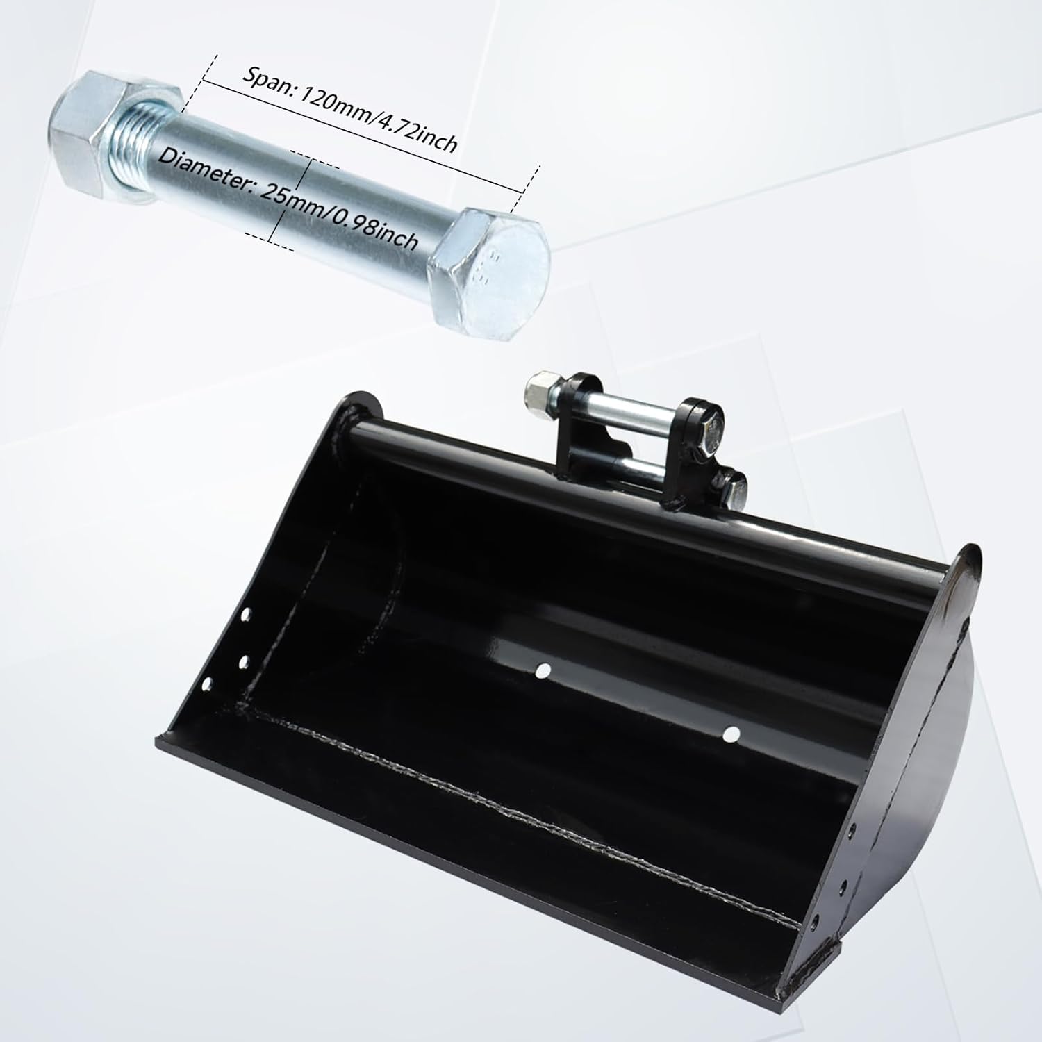 Flat Bucket 500/600/800/1000mm Toothless Excavator Buckets Attachment for Mini Excavator Digger