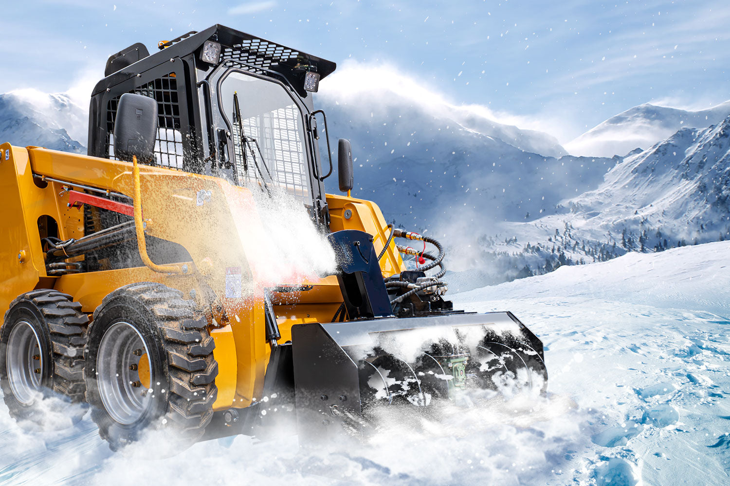 55' Skid Steer Snow Blowers 80-200r/min Attachment