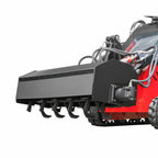 Rotary Tiller Attachment with Hoses for Skid Steer Loader