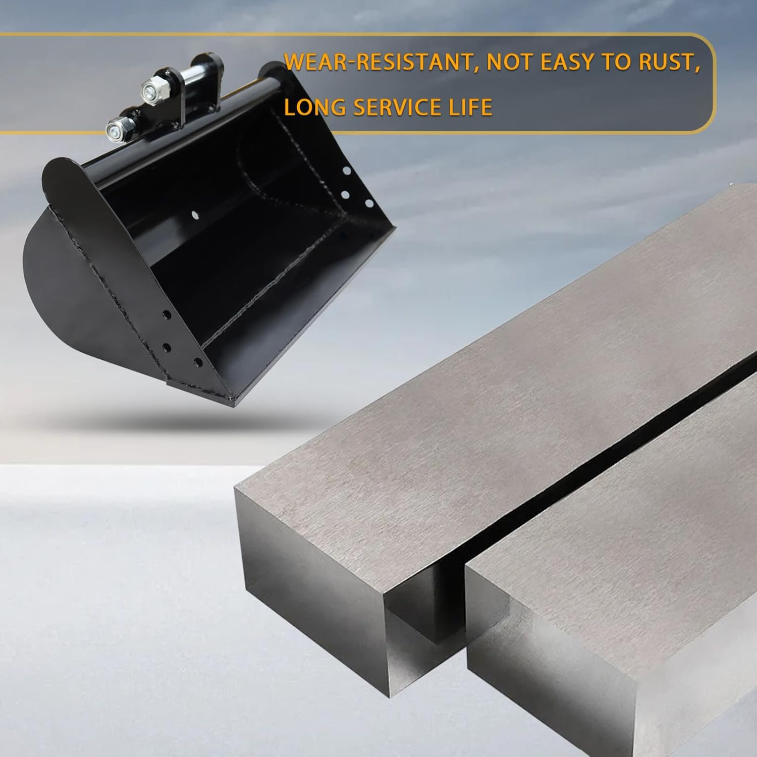 Flat Bucket 500/600/800/1000mm Toothless Excavator Buckets Attachment for Mini Excavator Digger