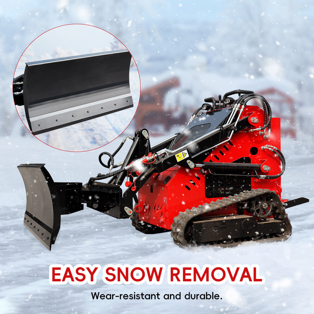Hydraulic Skid Steer Snow Plow, 30° Left & Right for Skid Steer Loader