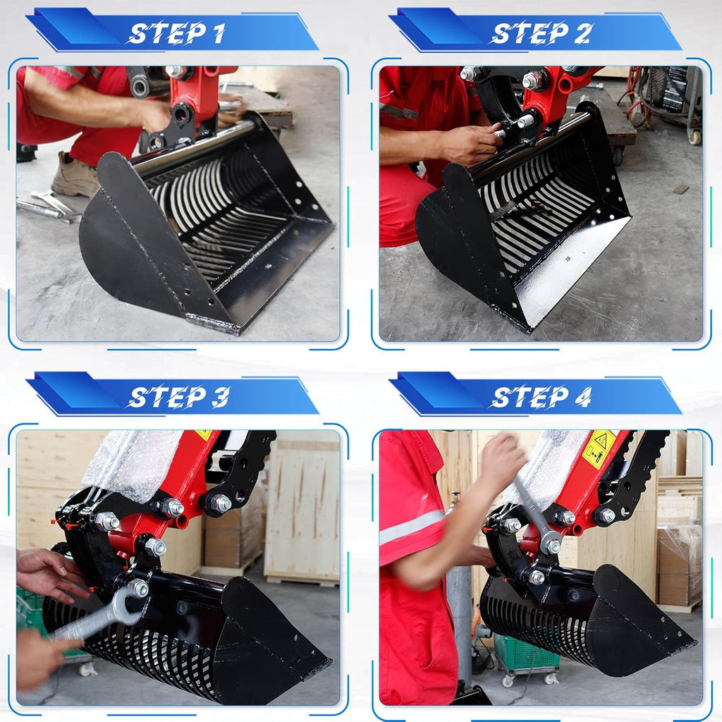 600mm/800mm Sand Bucket Attachment for Mini Excavator Digger