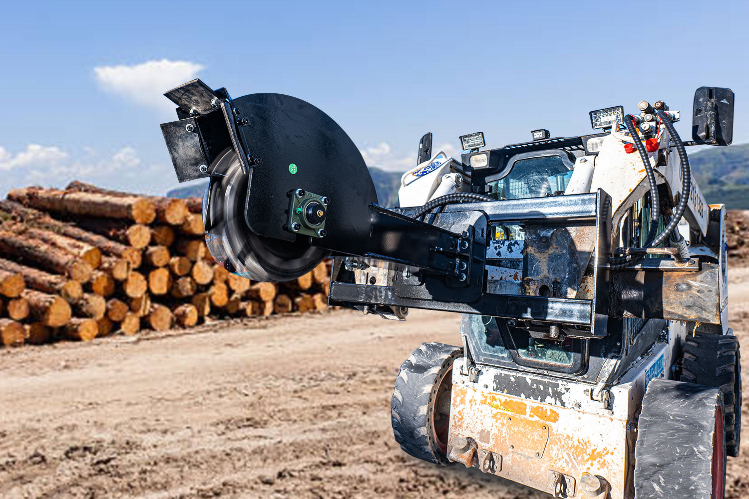 20 Blades Grinder，±45° Skid Steer Loader Stump Grinder Attachment