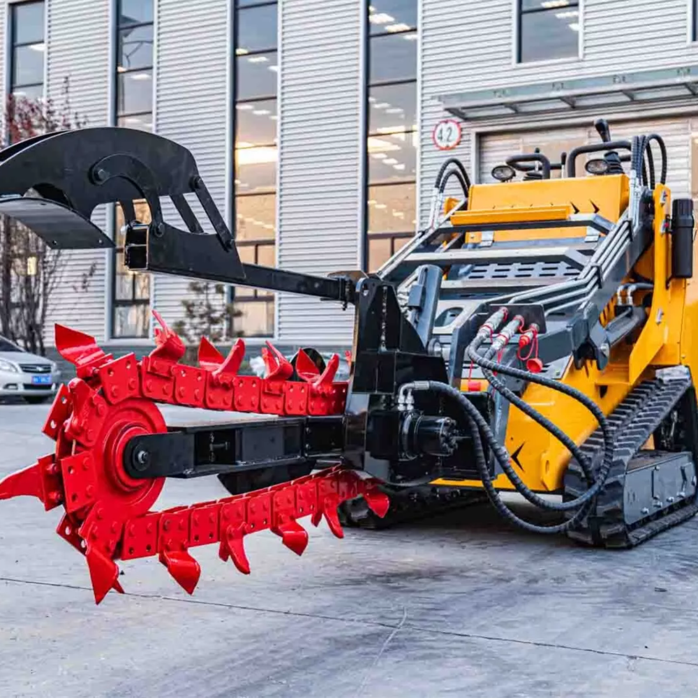 Skid Steer Hydraulic Excavator Trencher,26-Tine Trencher