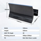 Hydraulic Skid Steer Snow Plow, 30° Left & Right for Skid Steer Loader