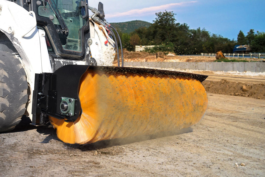 61' Sweeper Broom Attachment , 30-50r/min, for Skid Steer Loader