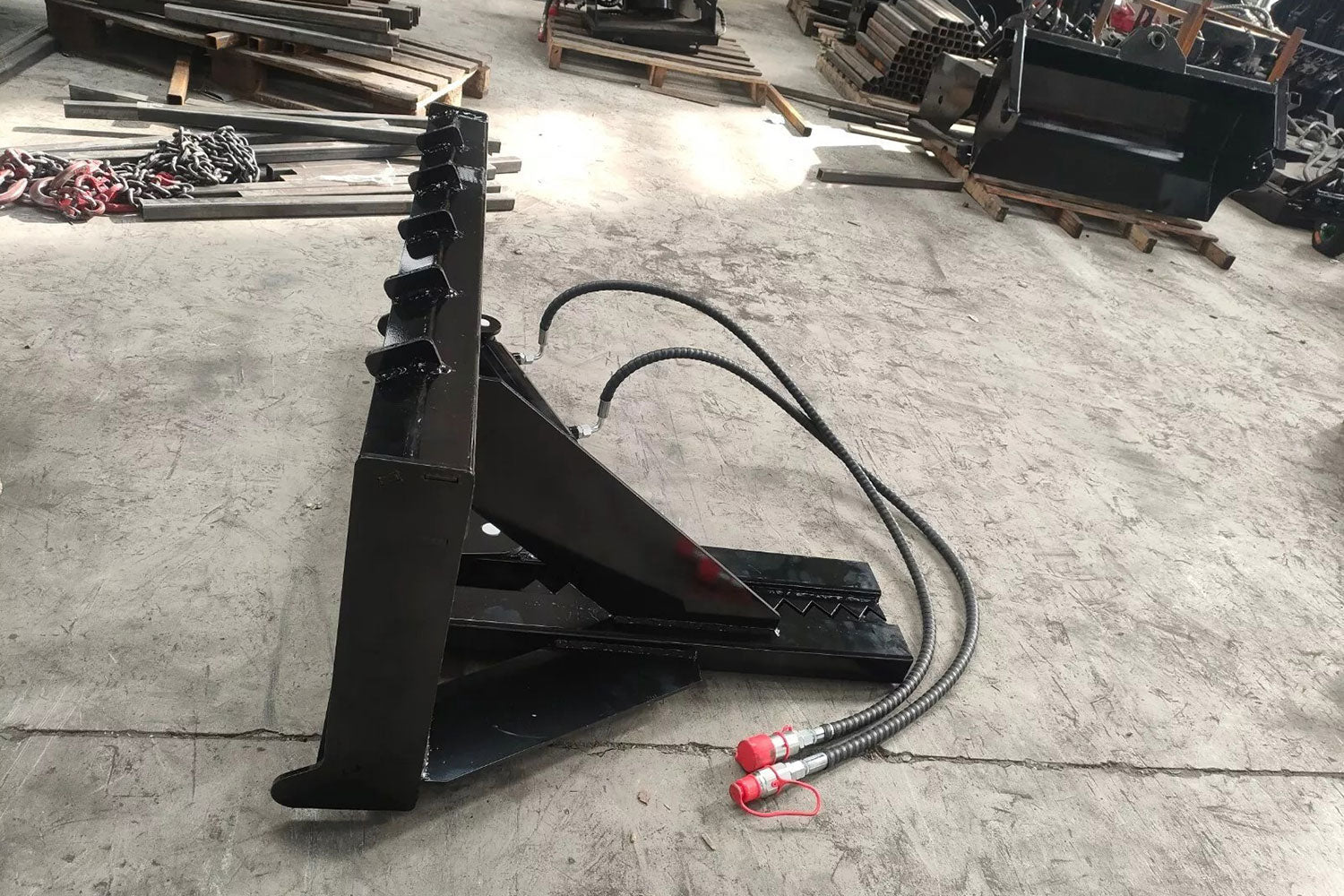 Skid Steer Tree Puller Attachment, 24.41' Post Puller